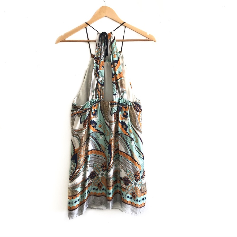 Arden B. Retro Pattern Halter Neck Shift Dress - Picture 3 of 6